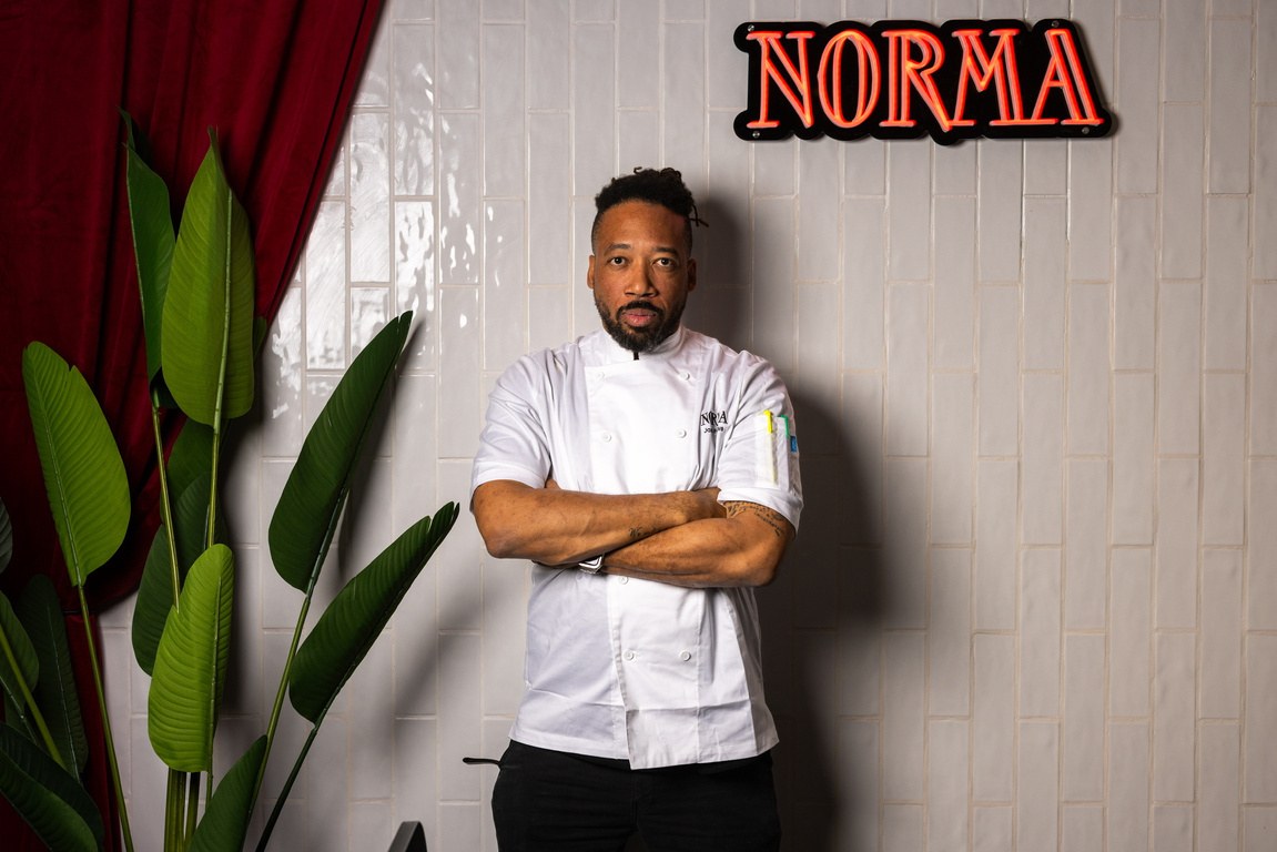 Chef Jason Fullilove in chef’s whites